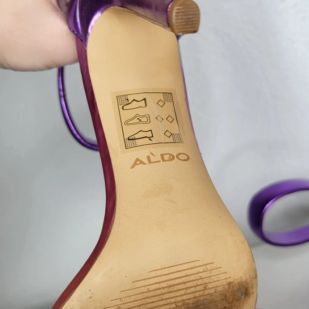 Aldo Heels Pink and Purple Ombre with Gold Point Toe Women's Size 6.5